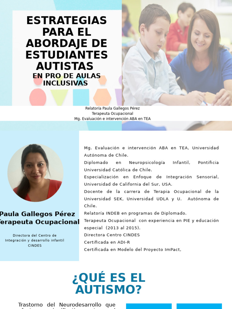 Estrategias para Aulas Inclusivas de TEA | PDF | Autismo | Trastorno ...