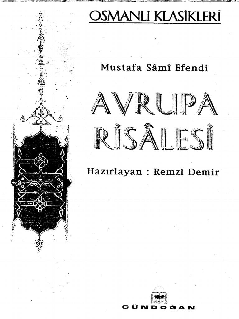 Mustafa Sami Efendi Avrupa Risalesi | PDF
