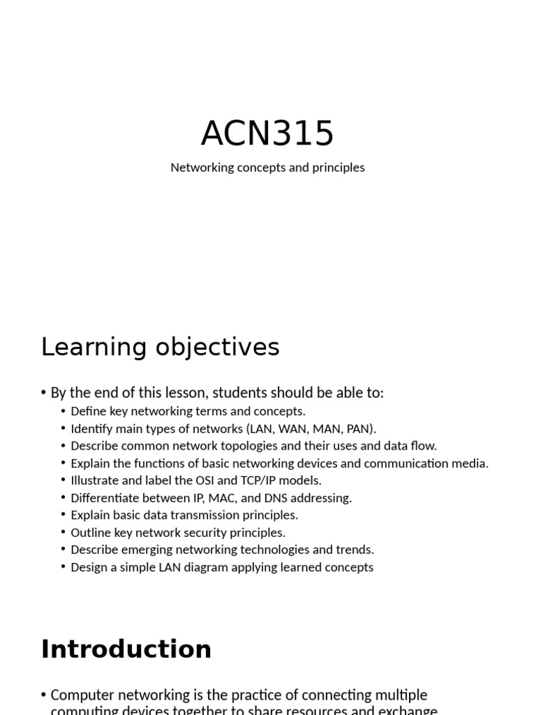 Networking Concepts and Principles Guide | PDF | Computer Network ...