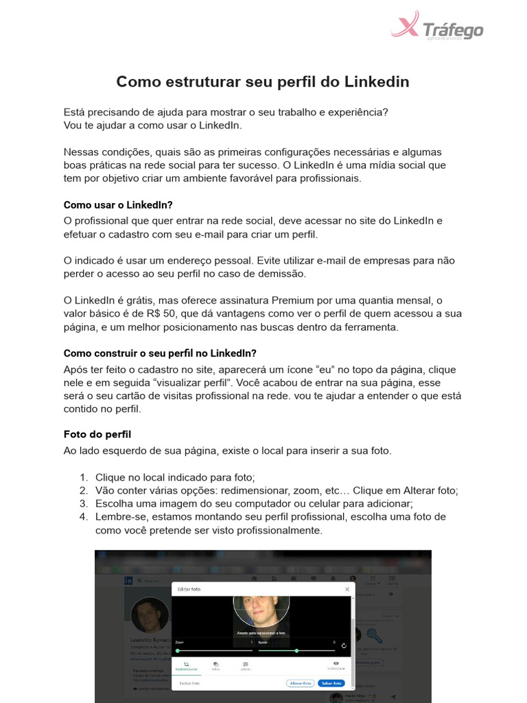Como Estruturar Seu Perfil no LinkedIn | PDF | LinkedIn | Rede social