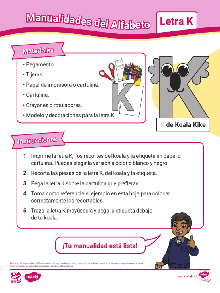 CL L 1742899633 Manualidad Letra K Mayuscula Ver 1 | PDF