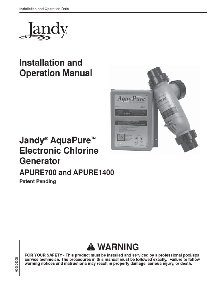 Jandy Aquapure Salt System Manual