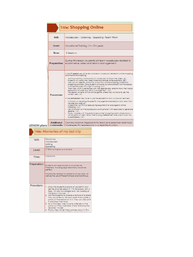 LESSON Plans Cefire | PDF