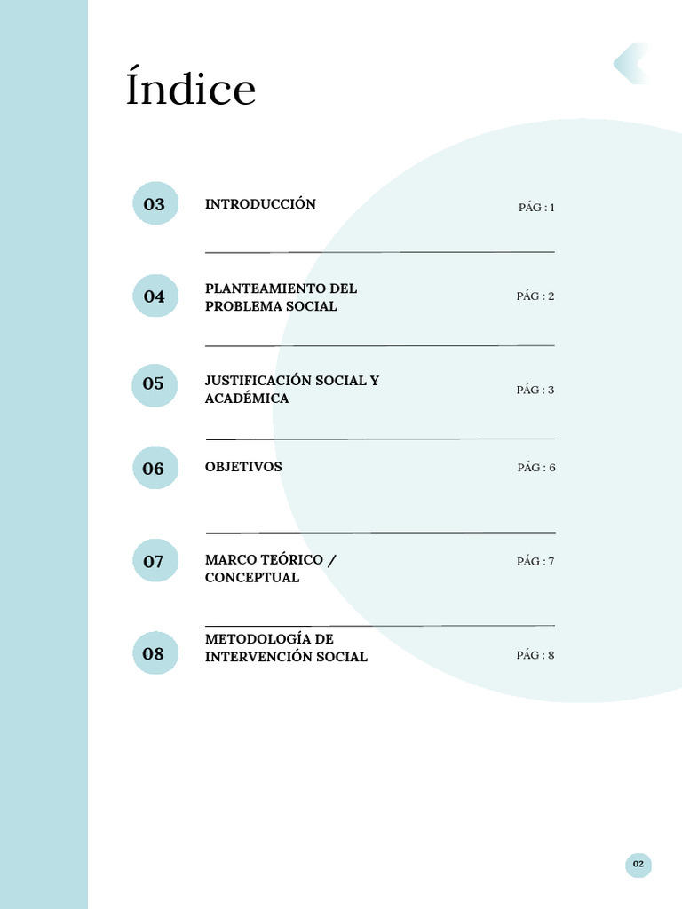 Documento A4 Índice Informe Corporativo Simple Azul | PDF