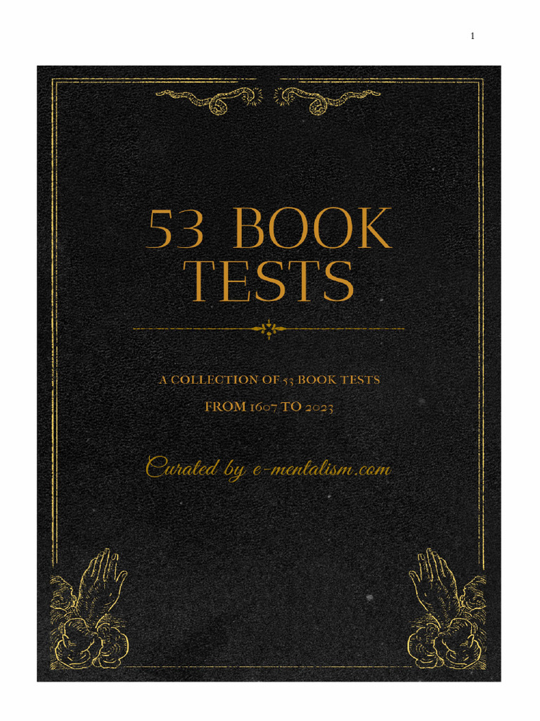 2023 53 Book Tests (Curated by E-Mentalism) | PDF