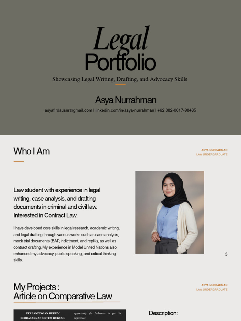 Asya Nurrahman - Legal Portofolio | PDF | Justice | Crime & Violence
