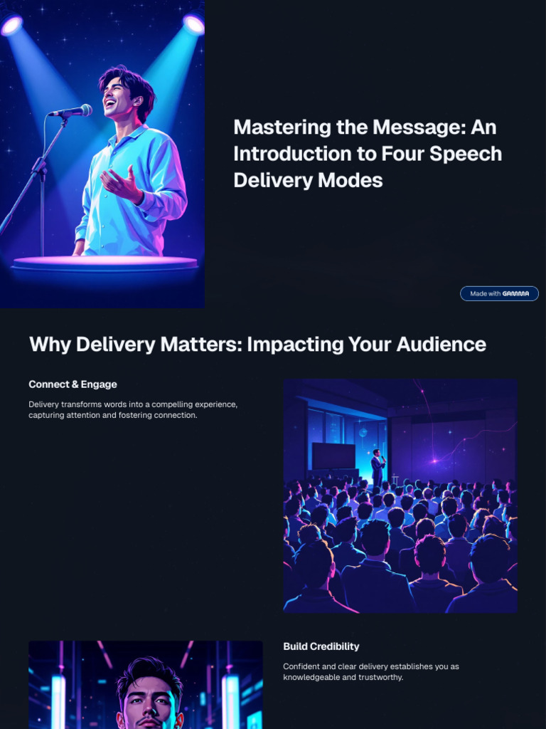 Four Speech Delivery Modes Explained | PDF | Memory | Public Speaking