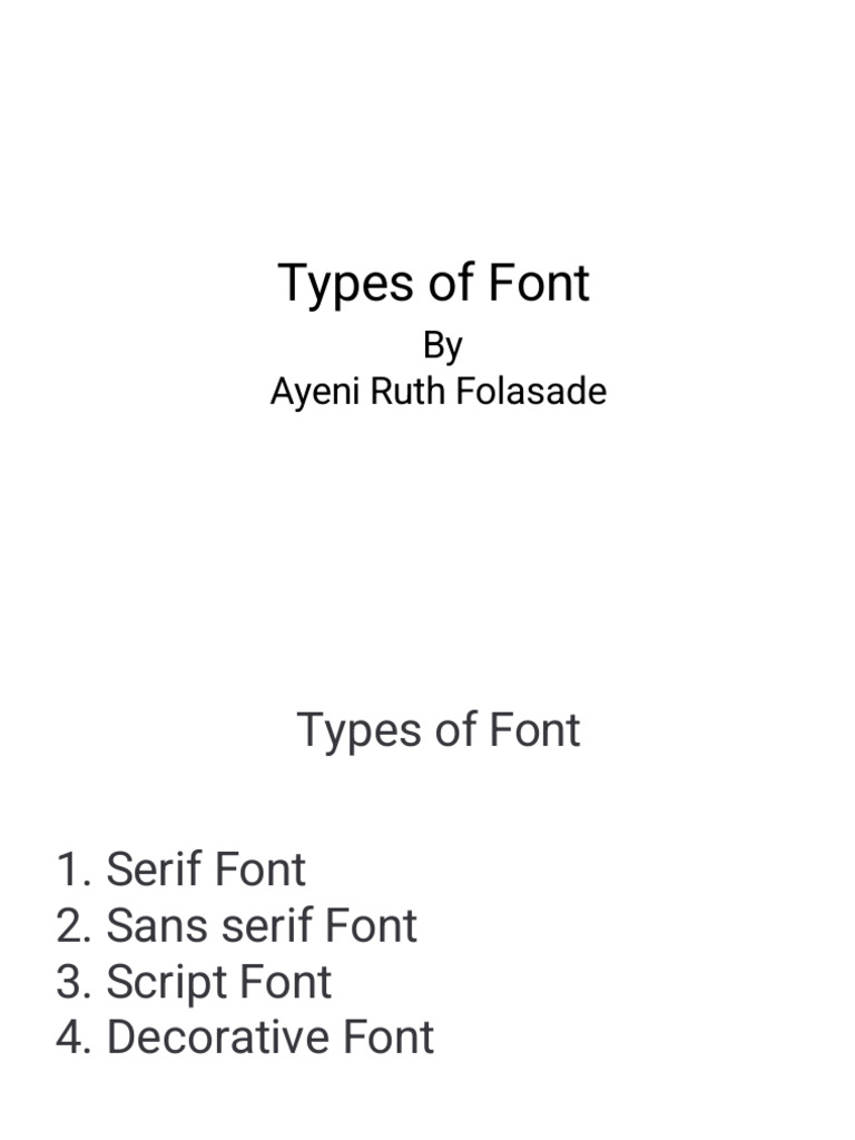 Types of Fonts Explained | PDF