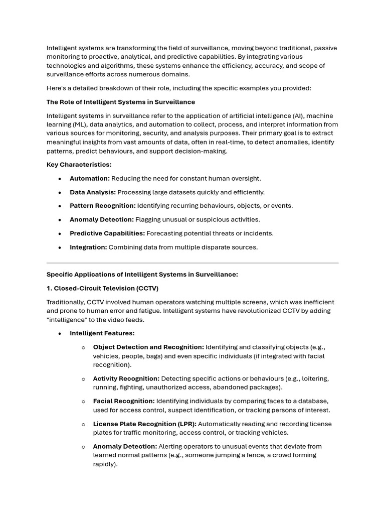 Role of Intelligence Systems in Surveillance - Source 2 | PDF ...