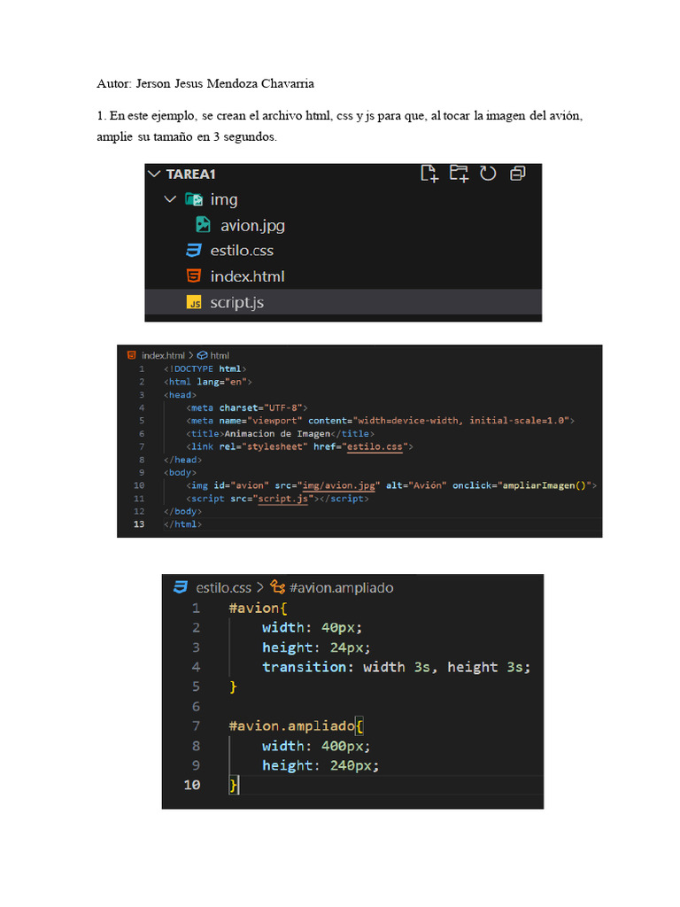 Efectos de Animación en HTML y JS | PDF