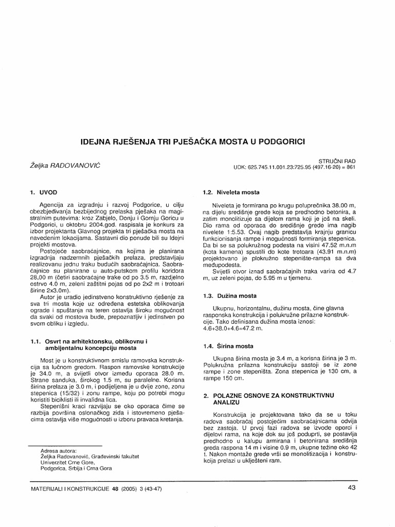Idejna Resenja 3 Pes Mosta | PDF