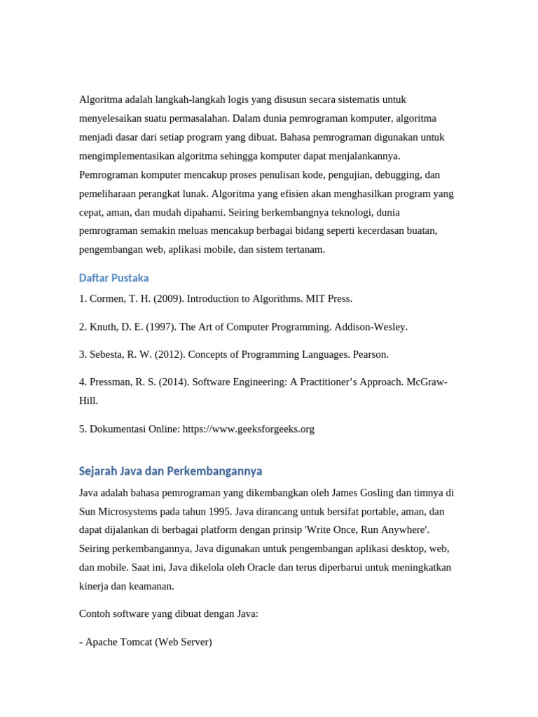 Algoritma Pemrograman dan Gaji Java | PDF