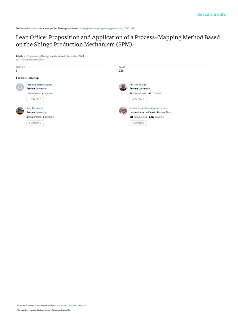 Lean Office: Proposition and Application of A Process-Mapping Method ...