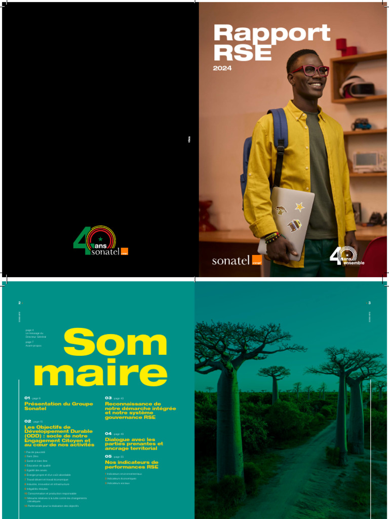 Rapport RSE Sonatel 2024 | PDF | Responsabilité sociétale des ...