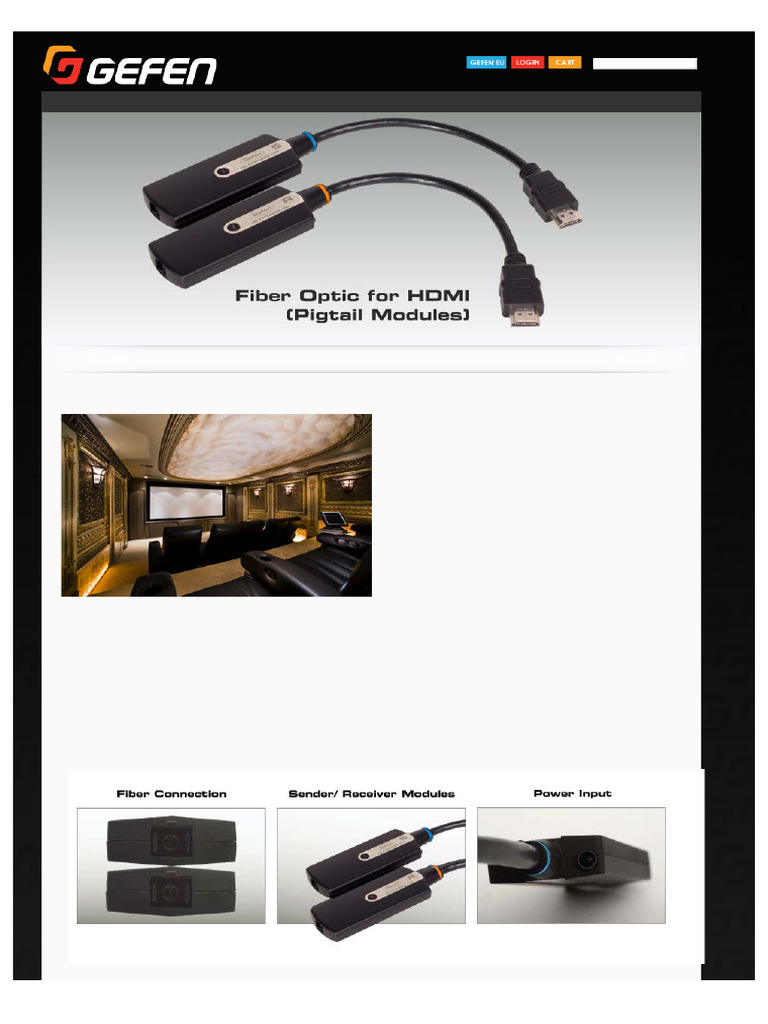 HDMI Fiber Optic Extender Modules | PDF | Hdmi | Fiber Optic Communication