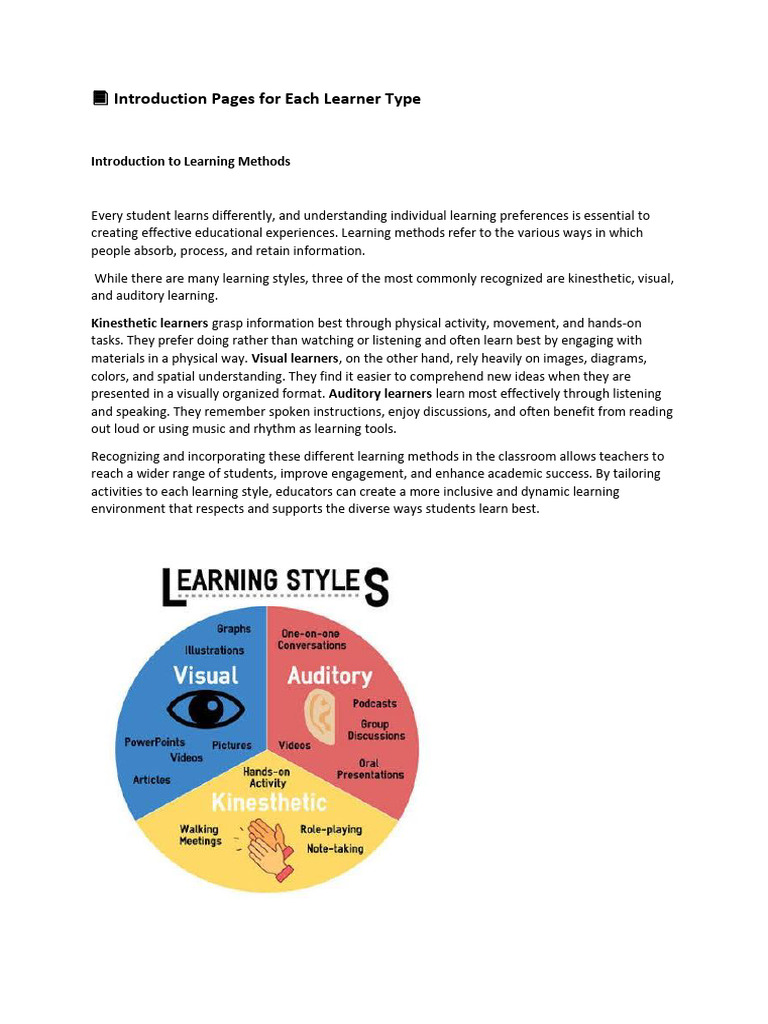 Learning Style | PDF | Learning | Learning Styles