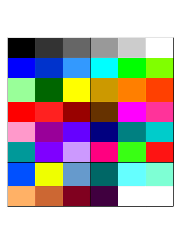 Paleta de Colores DTF: RGB, CMYK, HEX | PDF | Modelo de color Rgb ...