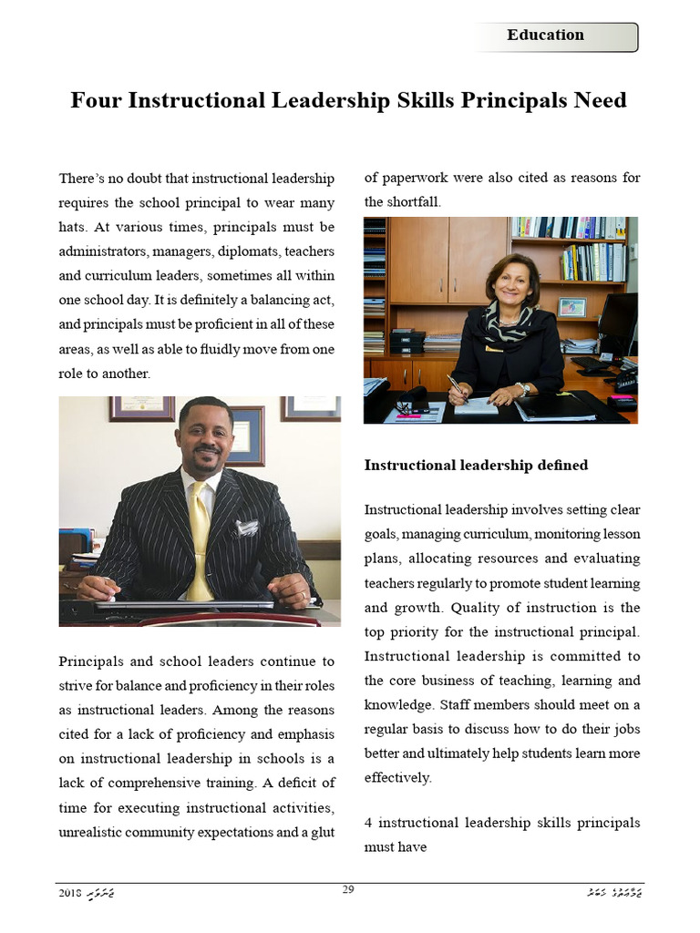 Essential Skills for Instructional Leadership | PDF | Leadership | Teachers