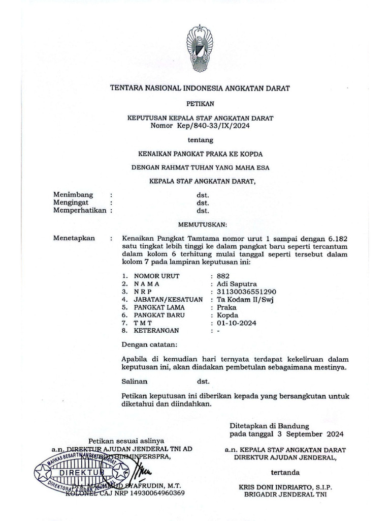 Kep KP 1-10-2024 | PDF