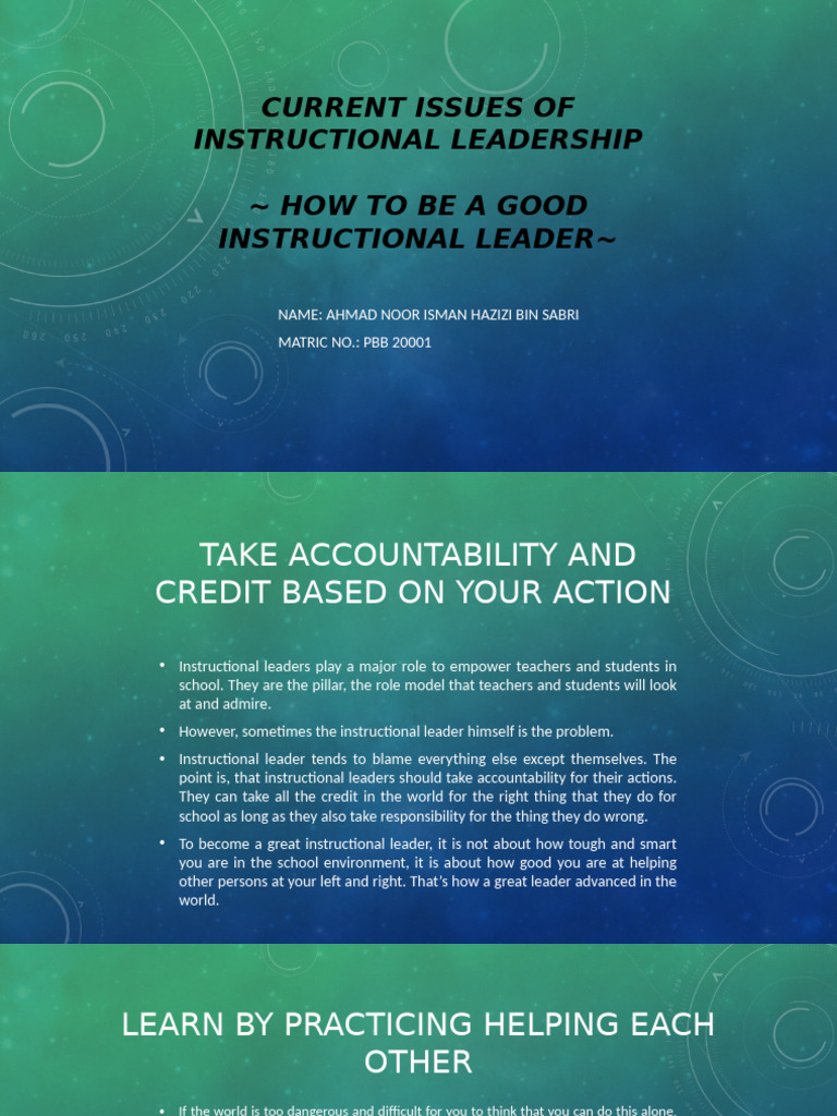 Effective Strategies for Instructional Leadership | PDF | Psychology ...