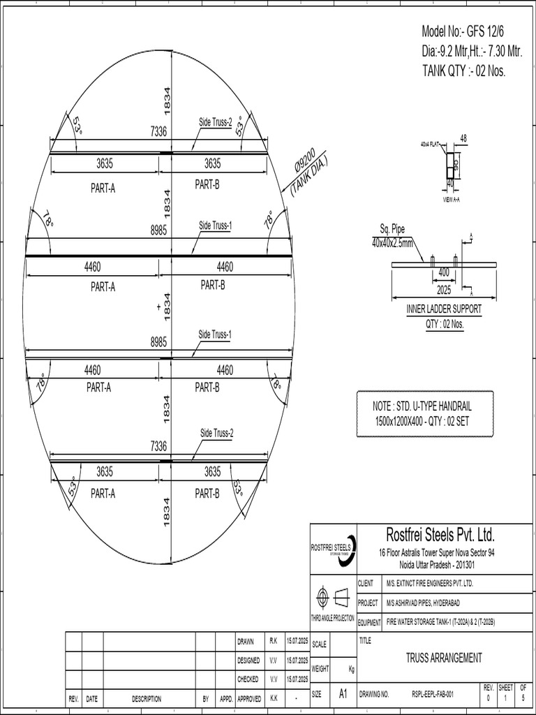 Fire Water Storage Tanks Specifications | PDF