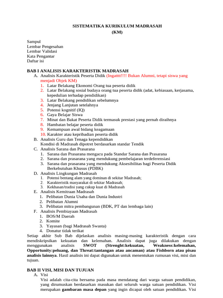Format Penyusunan KM | PDF