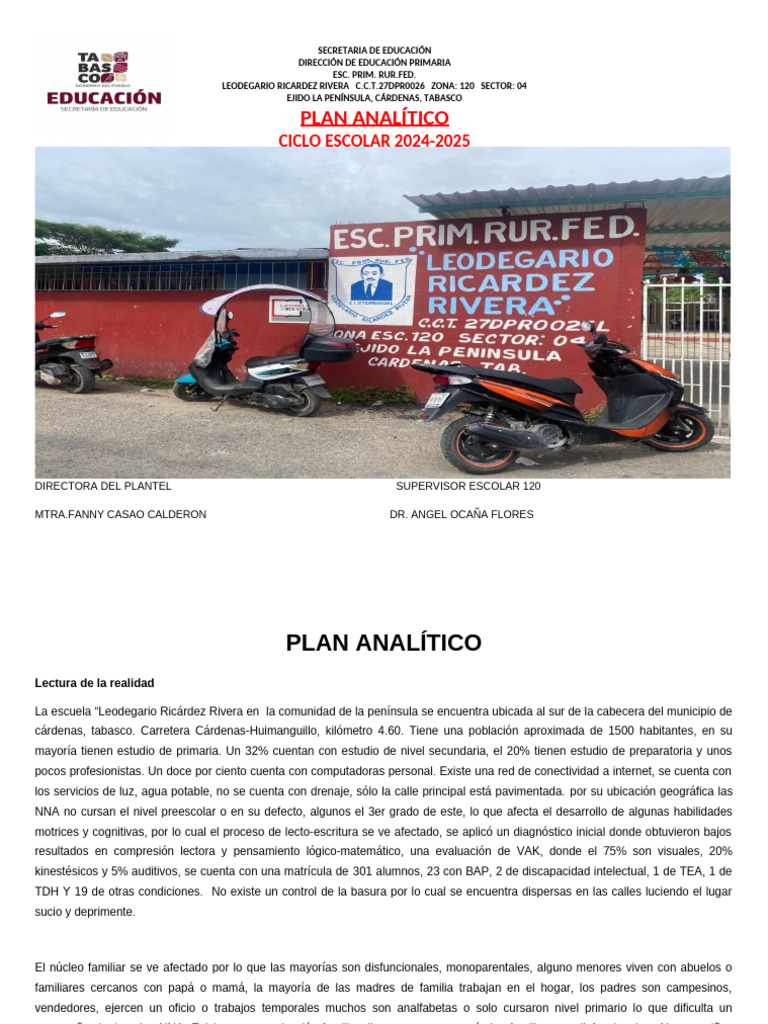 Plan Analítico Leodegario Ricardez | PDF | Evaluación | Aprendizaje