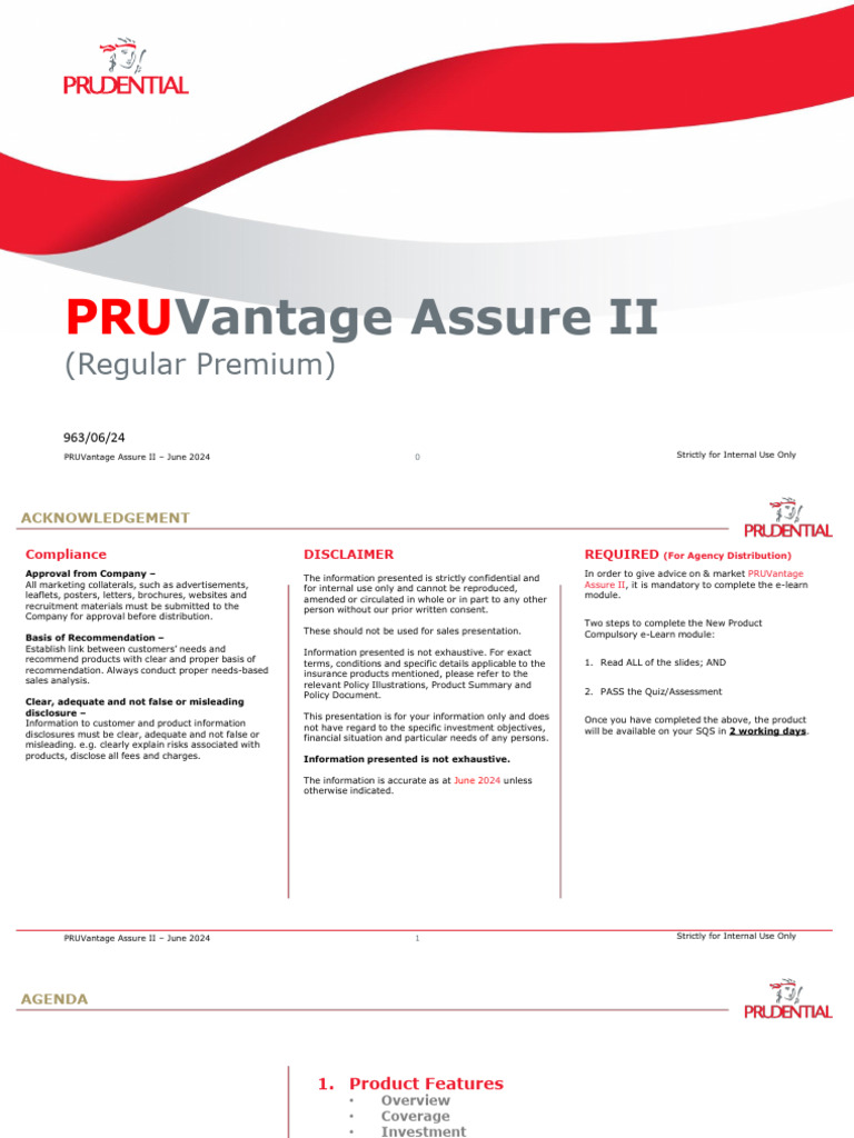E-Learn] PRUVantage Assure II for LD v2 18Jun2024 | PDF | Insurance |  Dividend