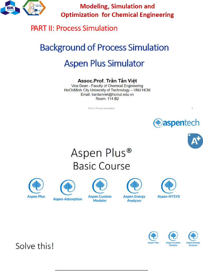 CH3133-Aspen Plus (Basic) | PDF
