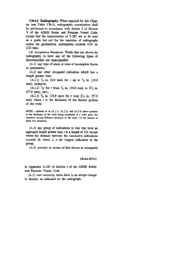 ASME Section I: Rounded Indications Standards | PDF | Nondestructive ...