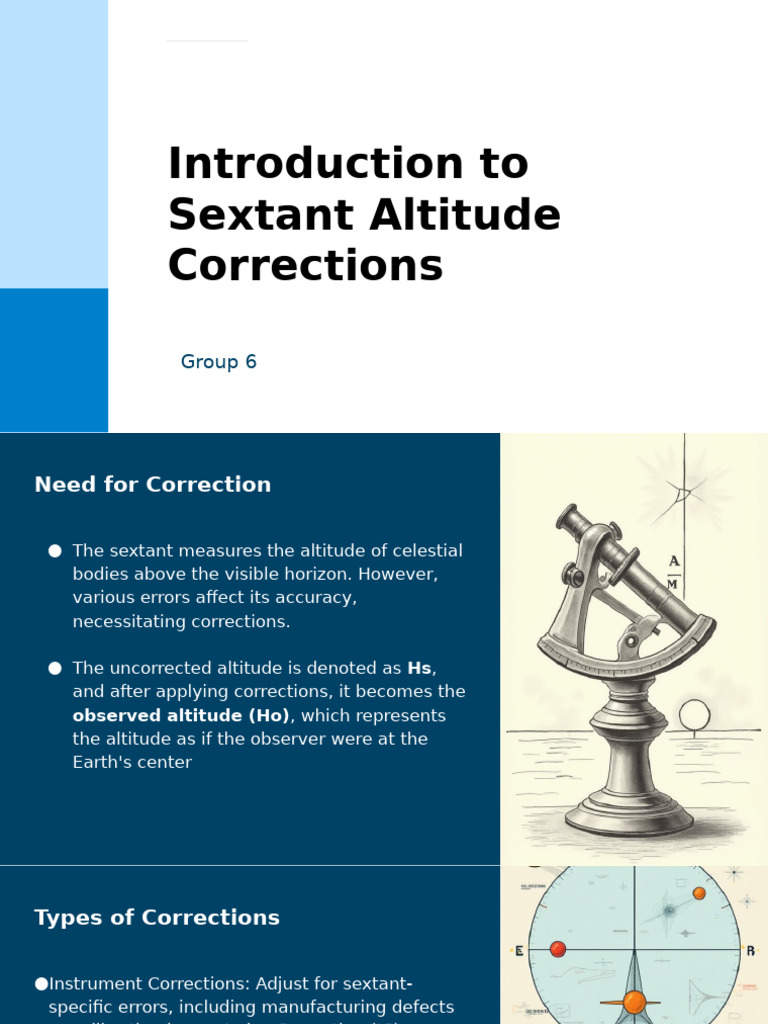 Sextant Altitude Correction Guide | PDF