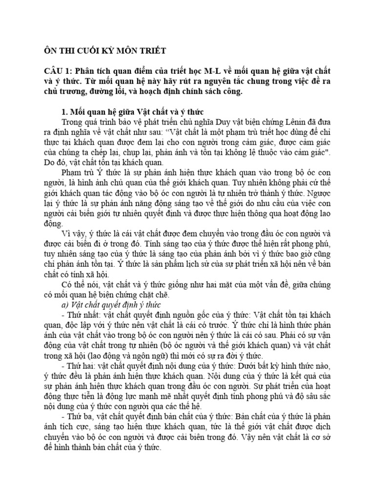 On Thi Triet Cuoi Ky.docx - Google Tài Liệu | PDF