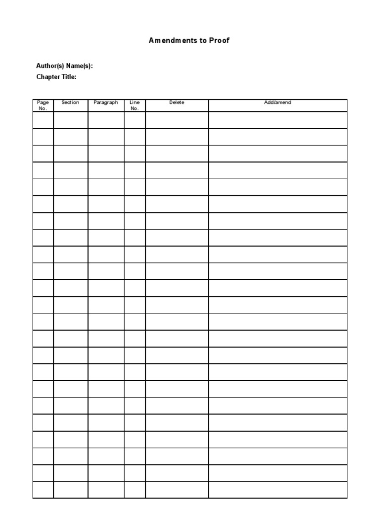 Corrections Form | PDF