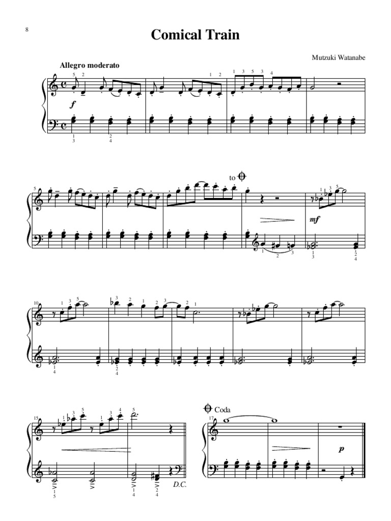 Comical Train - Watanabe | PDF | Musical Compositions