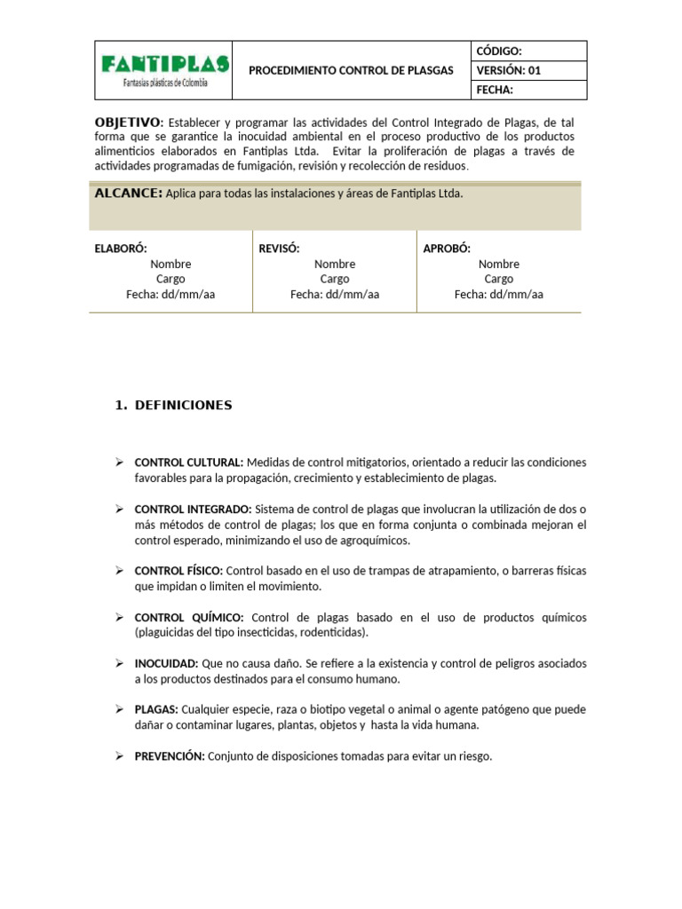 Control Integrado de Plagas en Fantiplas | PDF | Pesticida | Plaga ...