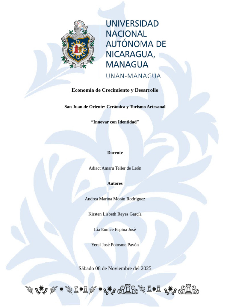 Desarrollo Sostenible en San Juan de Oriente | PDF | Sustentabilidad ...