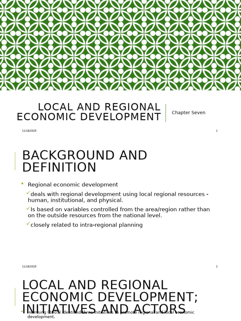 Local and Regional Economic Development Insights | PDF | Capital ...