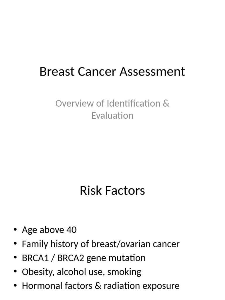 Breast Cancer Assessment Guide | PDF