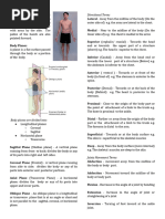 Body Positioning Definitions | PDF | Anatomical Terms Of Location