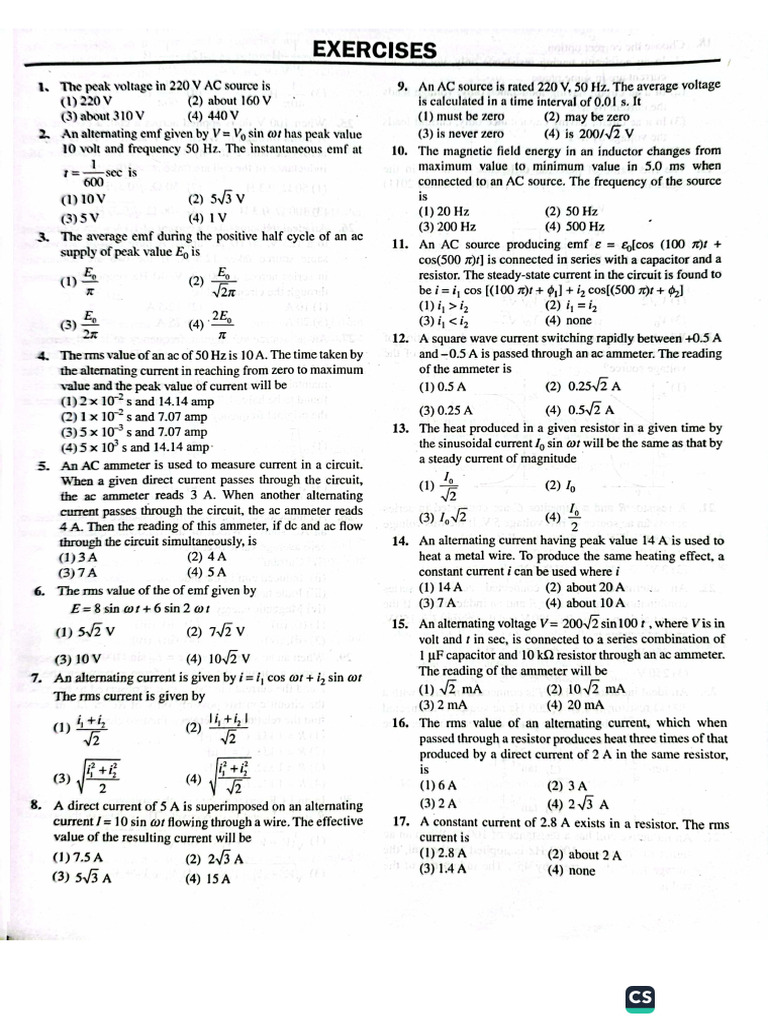 Ac Sheet | PDF