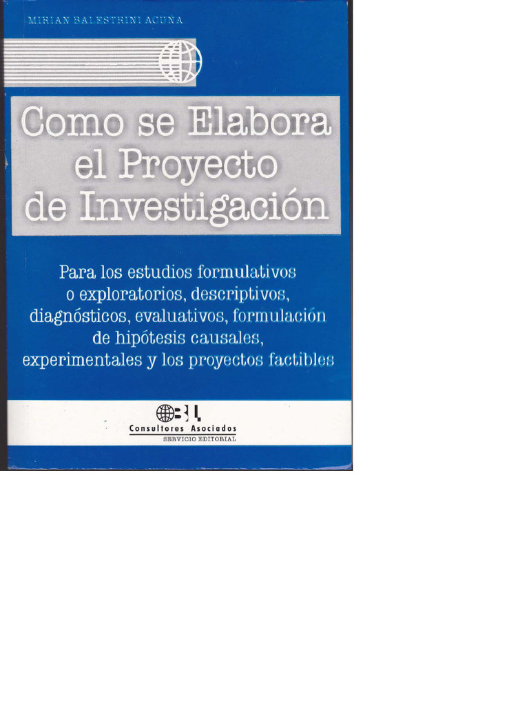 Cómo Elaborar Un Proyecto de Investigación - Guía Completa Balestrini | PDF