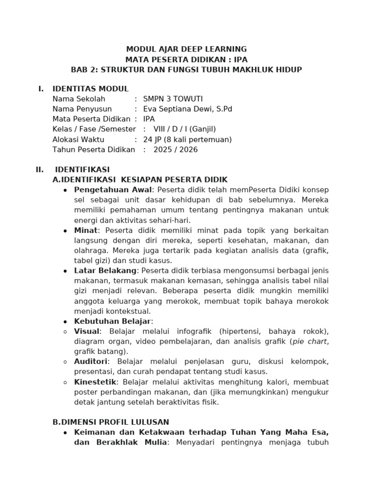 Modul Ajar Deep Learning Obs | PDF