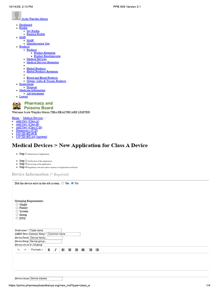 CLASS A | PDF | Medical Device | Quality Management System