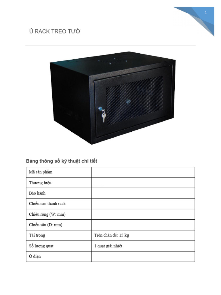 T Rack Treo Tư NG Ecp 6u Ecp | PDF