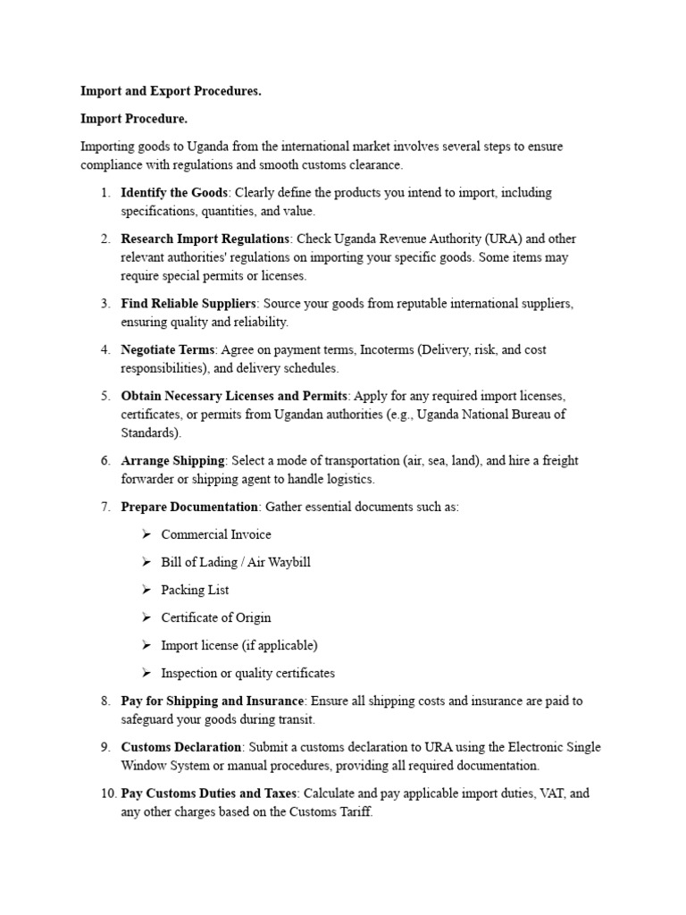 LDM Import and Export Procedures | PDF | Customs | Free Trade Area