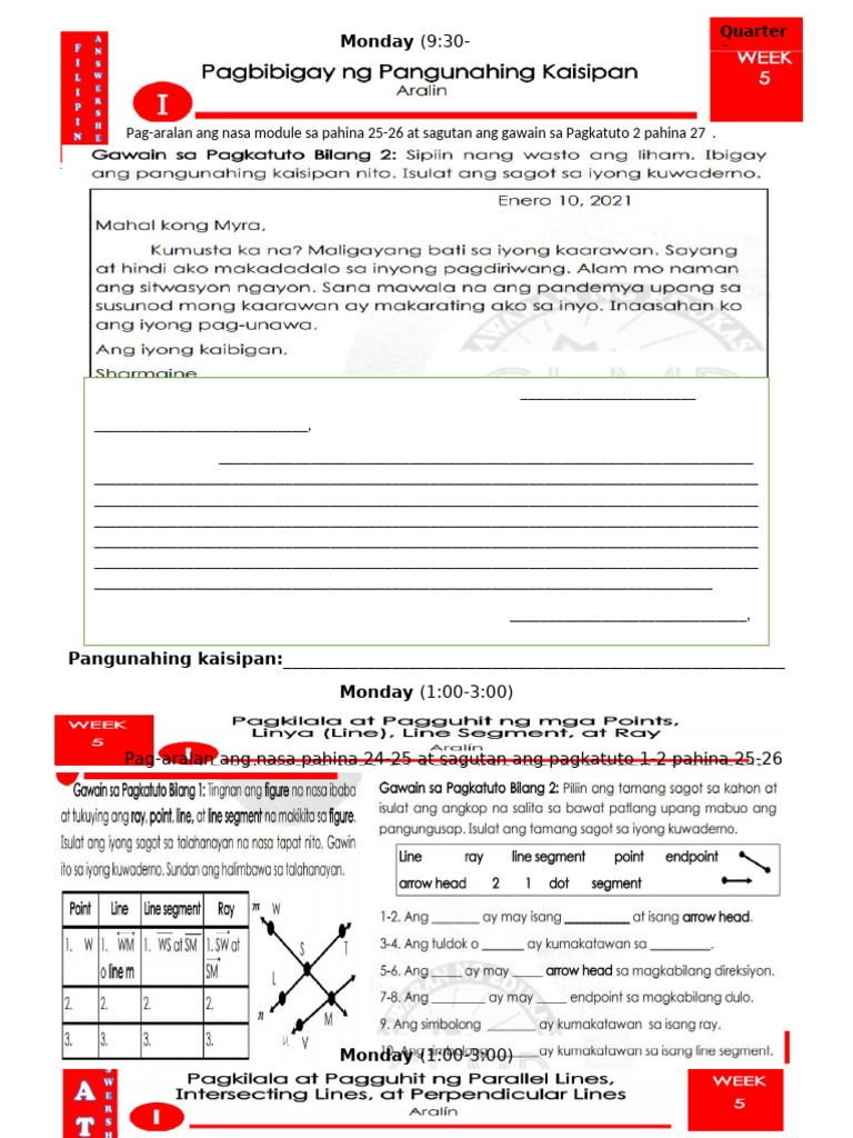 Worsheet in For Week 5 | PDF