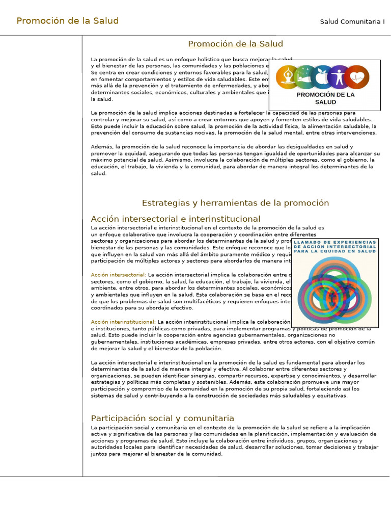 3. Promoción | PDF | Promoción de la salud | Cuidado de la salud