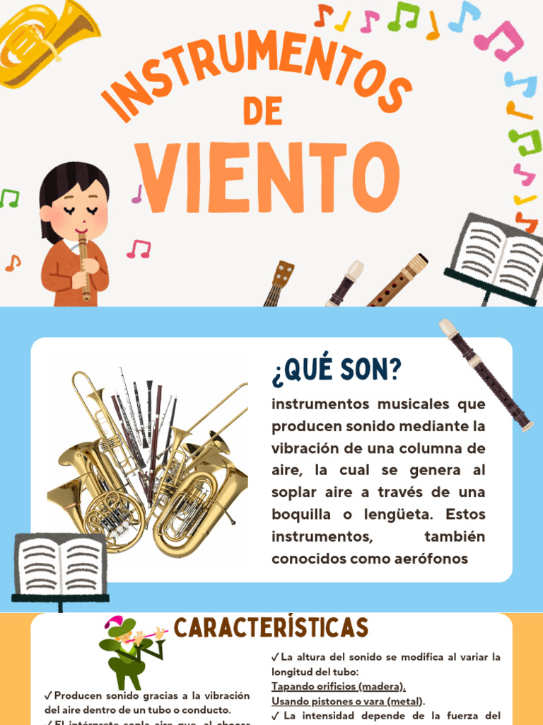 Instrumentos de Viento: Tipos y Características | PDF | Instrumentos de ...