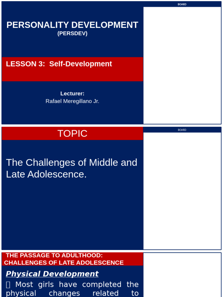 Air Persdev Lesson3 | PDF | Adolescence | Intimate Relationships