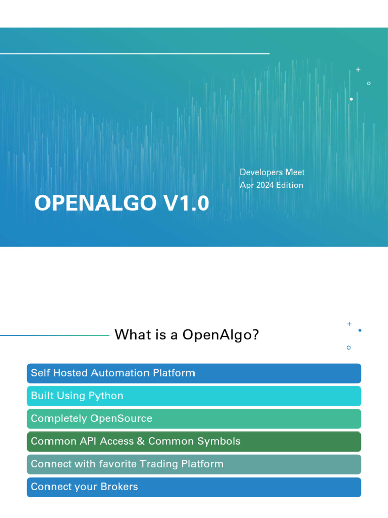 OpenAlgo V1.0: Self-Hosted Trading Automation | PDF | Software ...